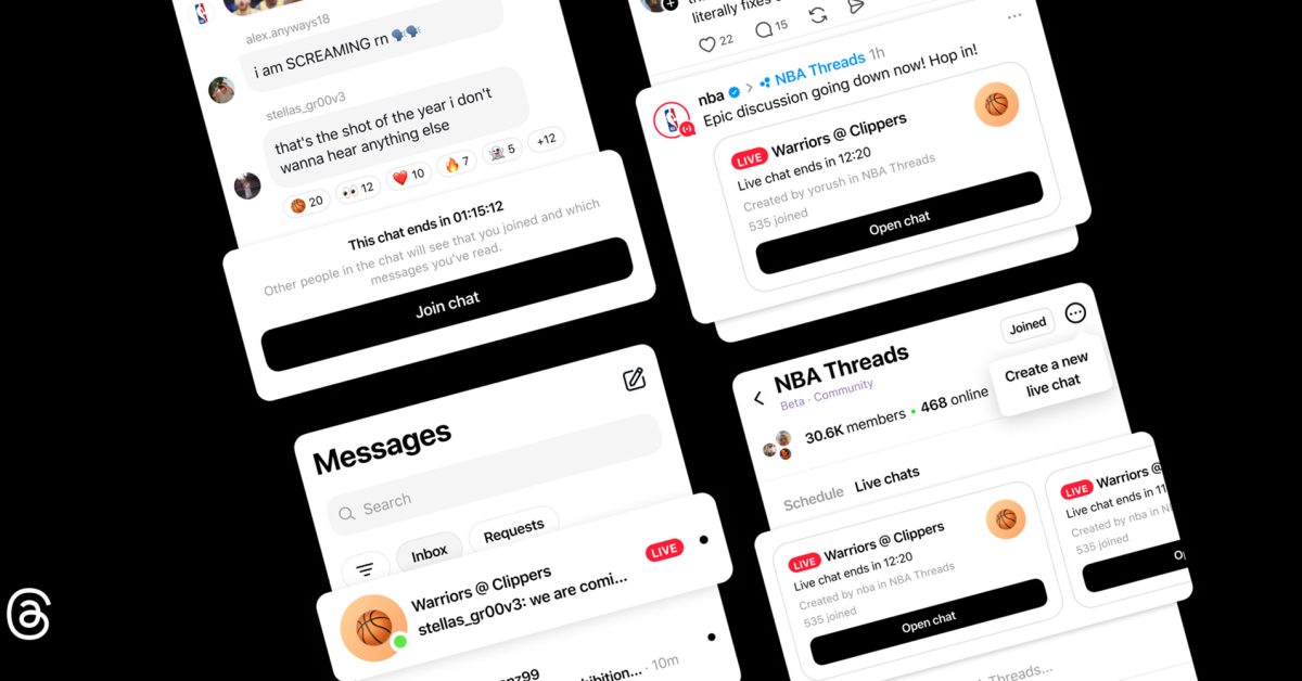 Threads Perluas Live Chats dengan Terjemahan Otomatis, Moderasi Baru, dan Akses untuk Semua Community Champions
