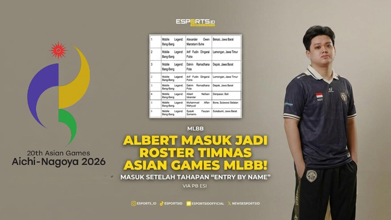Timnas Esports Indonesia Finalisasi 34 Atlet untuk Asian Games 2026, Alberttt Masuk Skuad MLBB Gantikan Halim