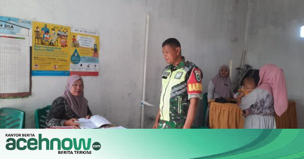 Babinsa Koramil 09/Ketol Dampingi Posyandu di Aceh Tengah, Bantu Cegah Stunting Lewat Edukasi Gizi Balita
