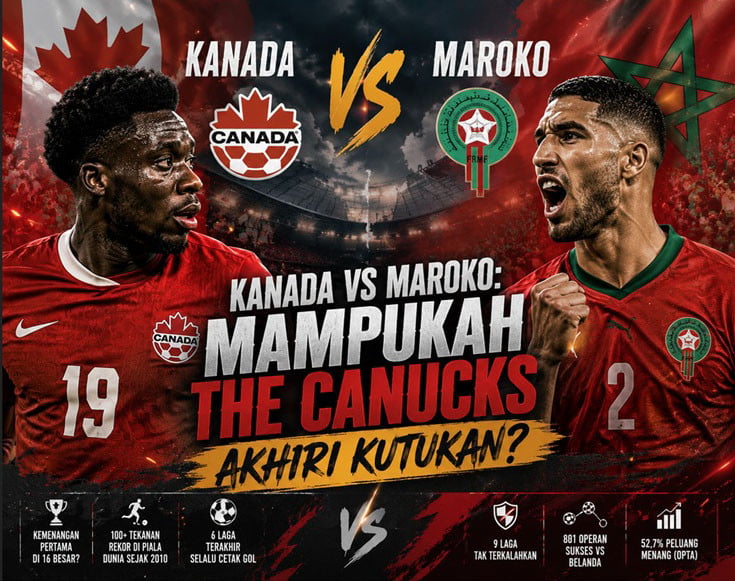 Kanada vs Maroko di Babak 16 Besar: Rekor Buruk dan Kutukan yang Belum Terpecahkan
