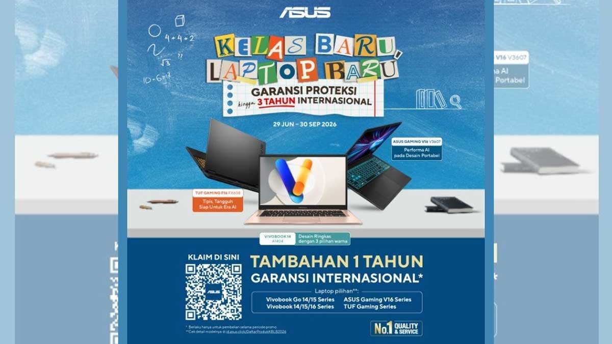 Promo Laptop ASUS 2026: Bonus Garansi 4 Tahun untuk Pelajar dan Gamer, Cek Syaratnya
