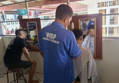 Lapas Kelas IIB Sampit Punya Barbershop, WBP Belajar Pangkas Rambut sebagai Bekal Usai Bebas