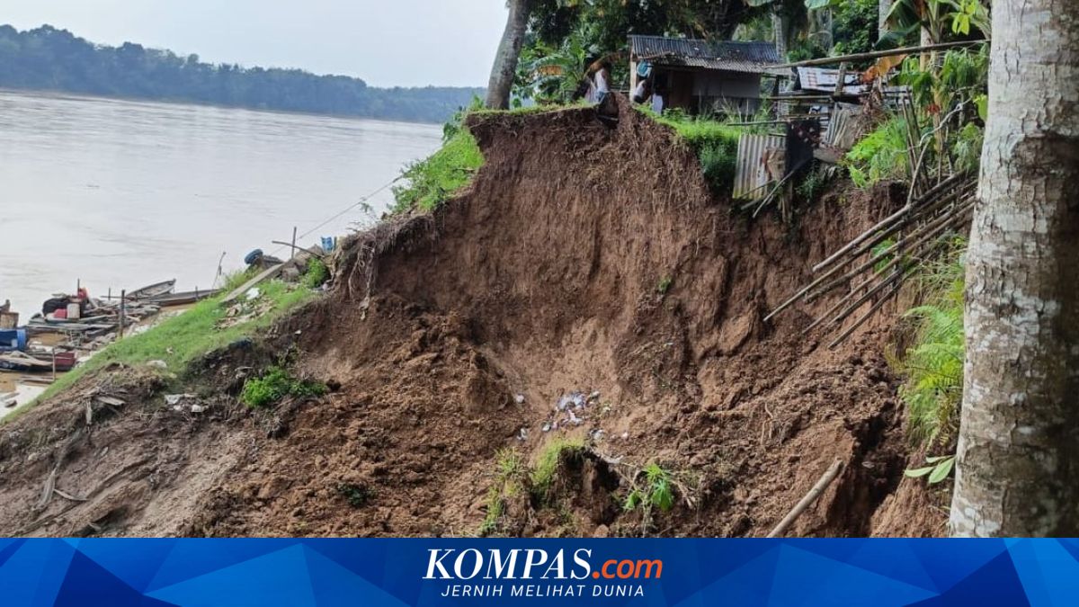 BPBD Batang Hari Temukan Empat Titik Longsor di Bantaran Sungai, Satu Rumah Hampir Ambruk