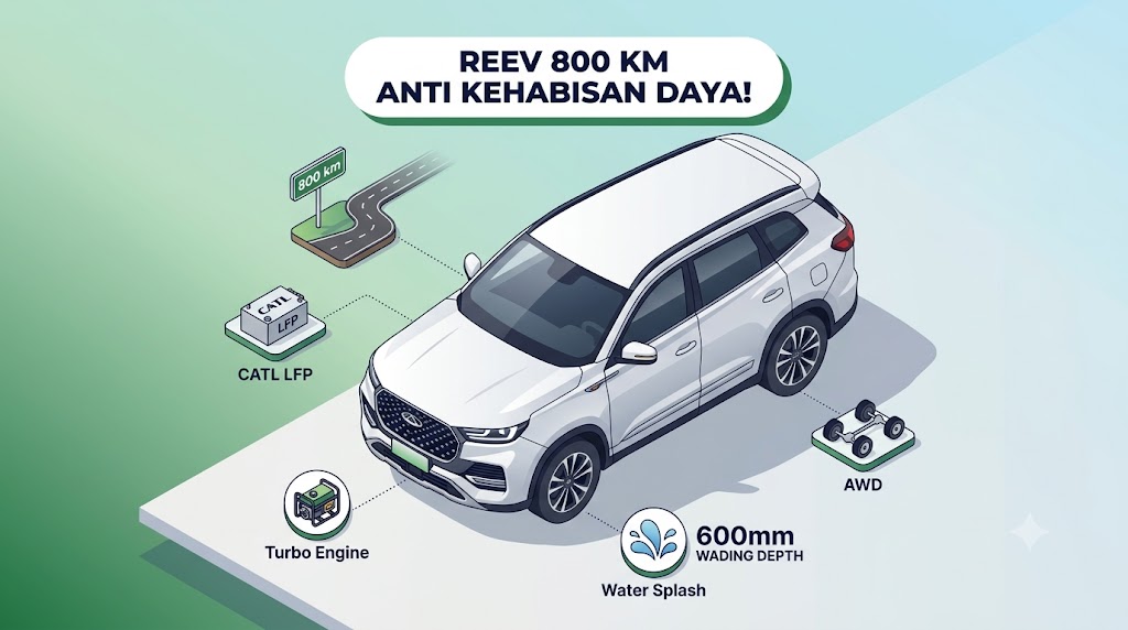 Chery J6T REEV Resmi Meluncur di Indonesia, SUV Listrik Tangguh dengan Ground Clearance 220 mm