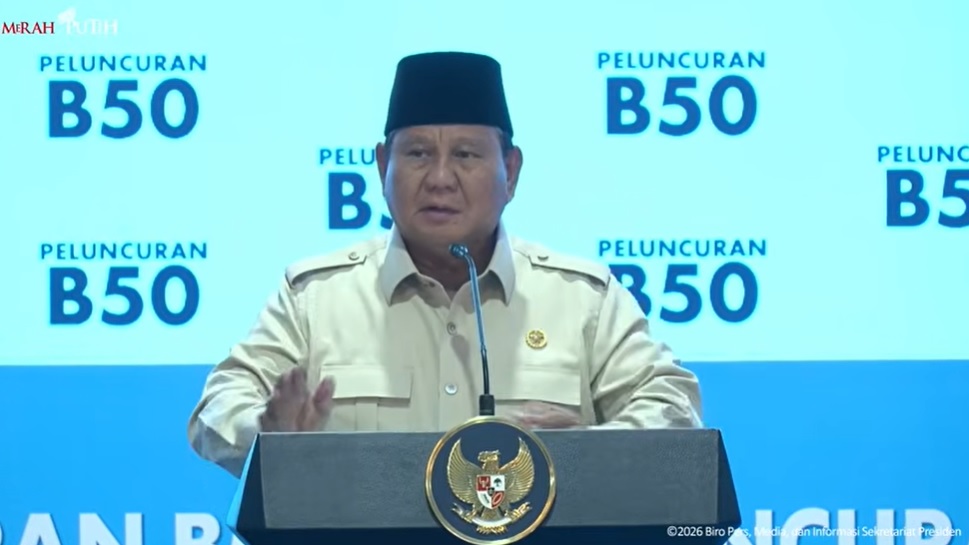 Resah Timnas Belum Tembus Piala Dunia, Prabowo Sindir Erick Thohir di Peluncuran B50 Pertamina