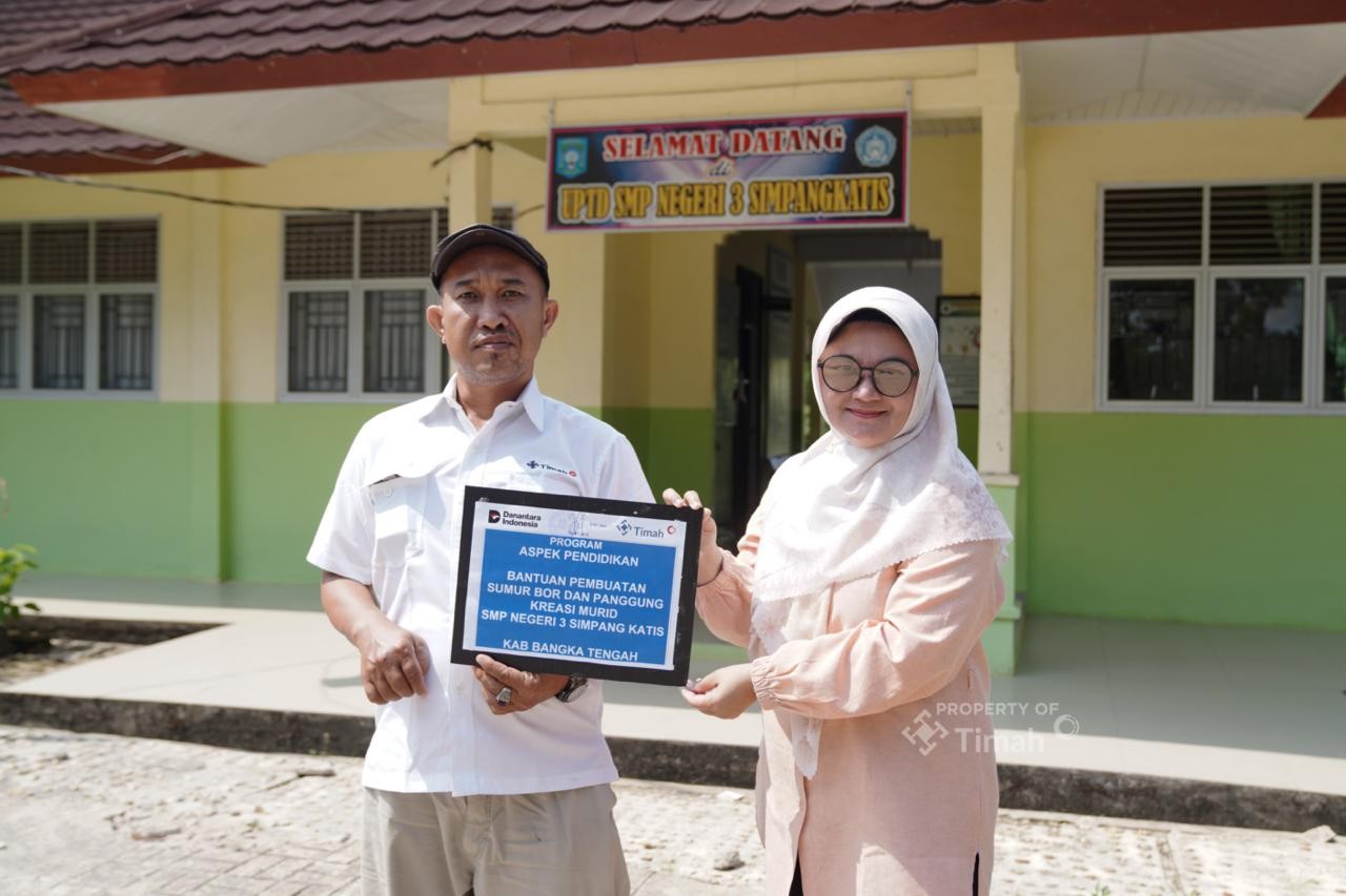 Krisis Air Bersih di SMPN 3 Simpang Katis Berakhir, PT Timah Bangun Sumur Bor Sedalam 60 Meter