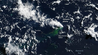 Gunung Api Bawah Laut di Utara Papua Nugini Erupsi, NASA Pantau Potensi Munculnya Pulau Baru