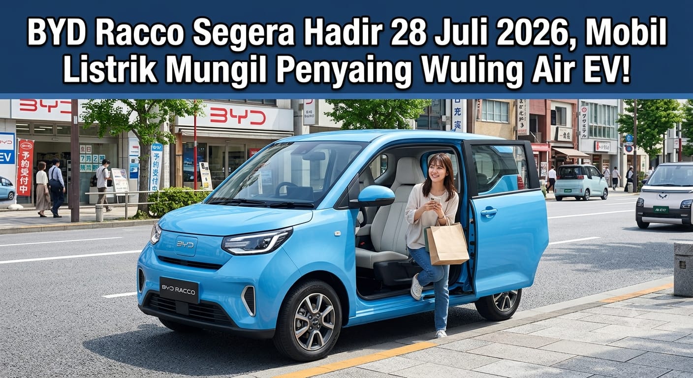 BYD Racco Resmi Meluncur 28 Juli 2026, City Car Listrik dengan Pintu Geser dan Jarak Tempuh 370 Km