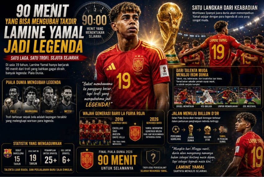 Final Piala Dunia 2026 Jadi Ajang Pembuktian Lamine Yamal di Usia 19 Tahun
