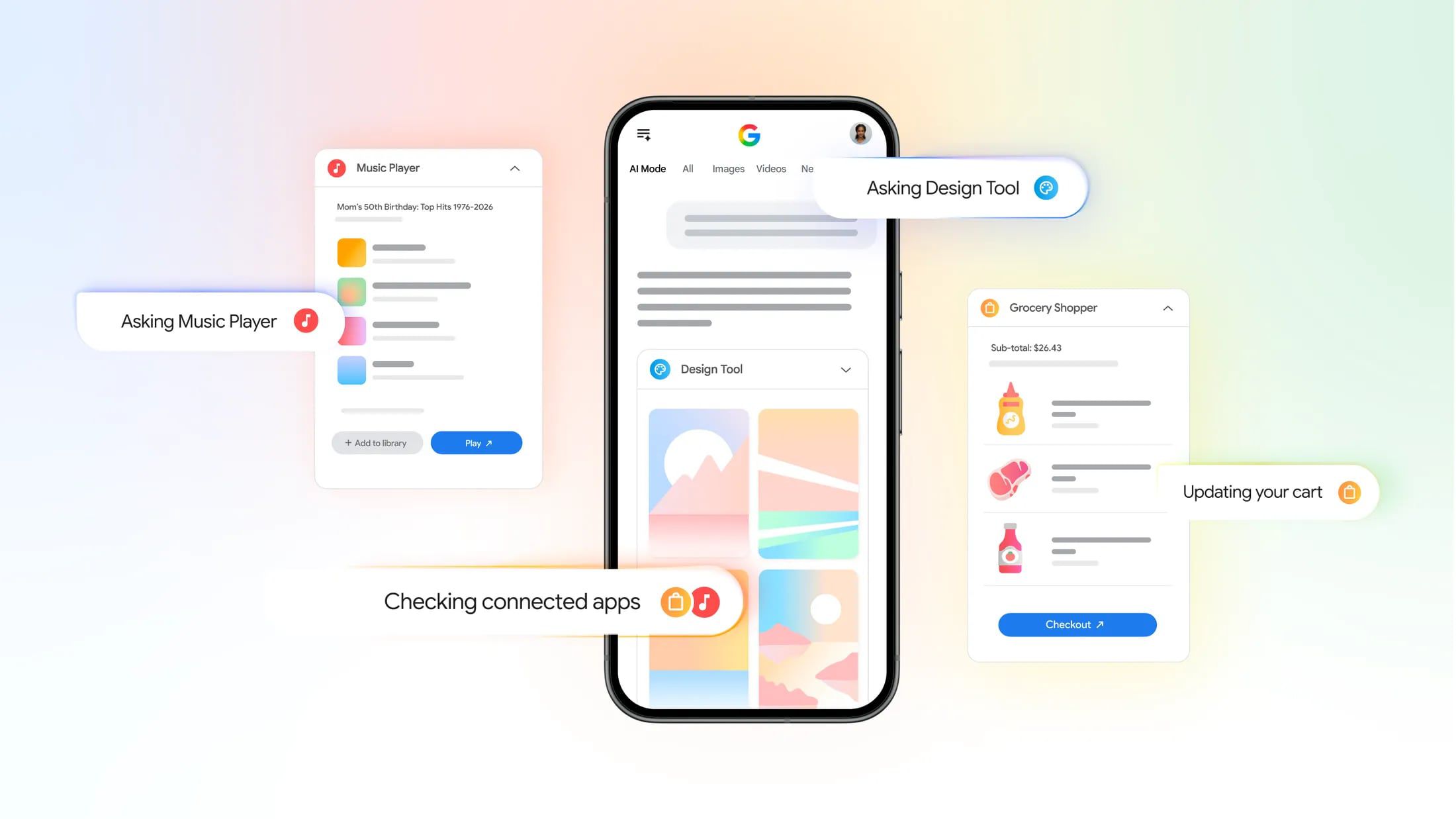 Google Search AI Mode Kini Terintegrasi dengan Instacart, Canva, dan YouTube Music