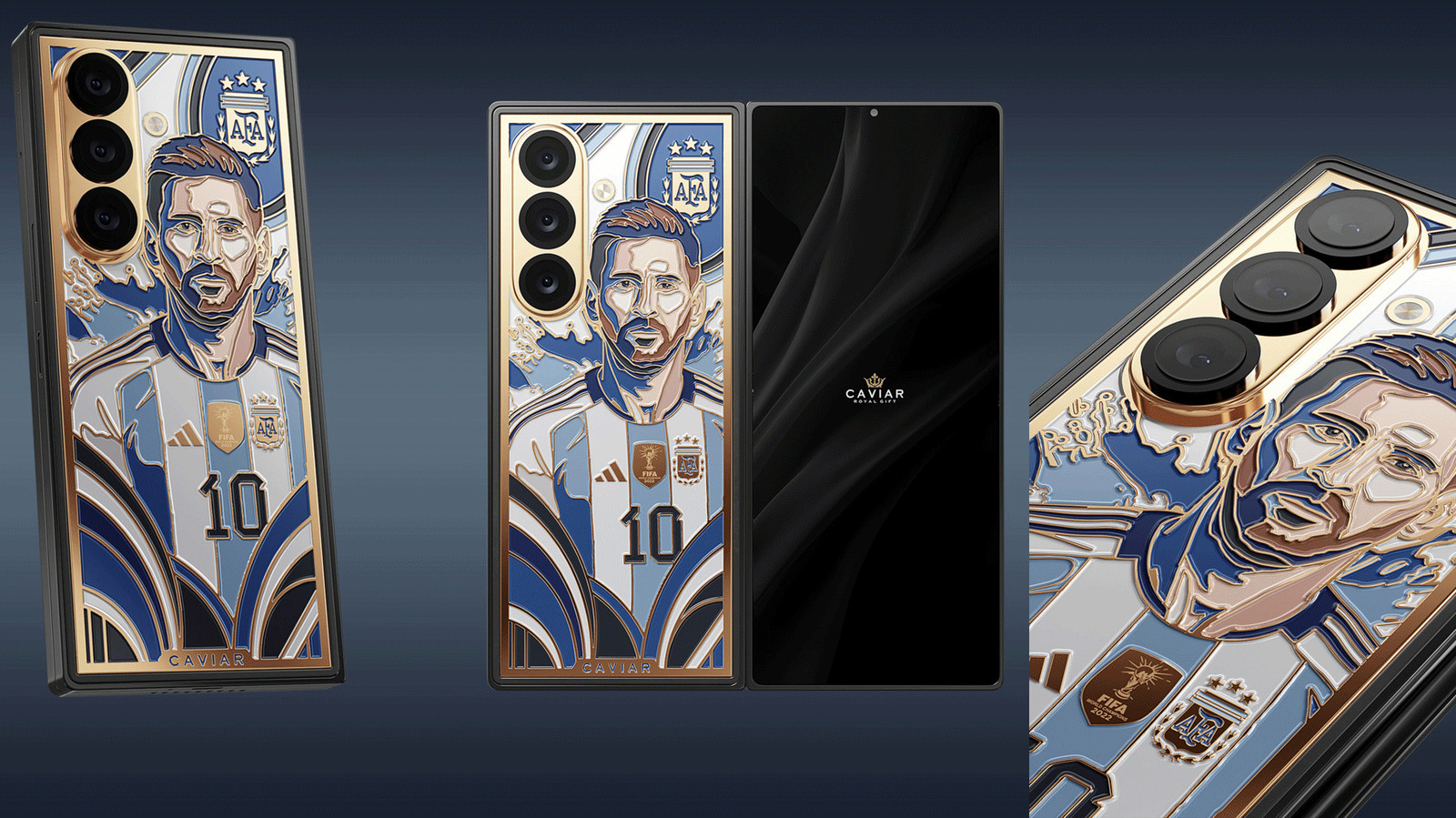 Caviar Jual Galaxy Z Fold 8 Ultra Edisi Lionel Messi Seharga Rp 216 Juta, Hanya 19 Unit di Dunia