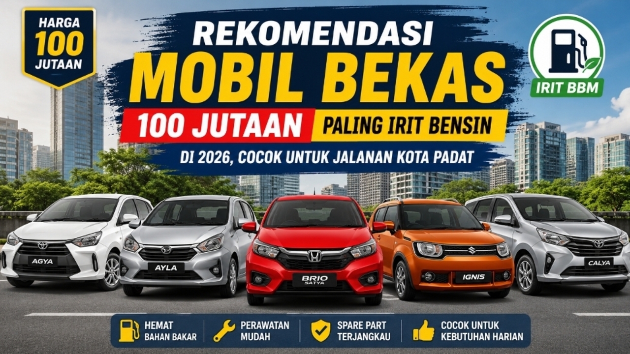 Toyota Agya 1.2 G dan Honda Brio Jadi Primadona Mobil Bekas 100 Jutaan Paling Irit Bensin di 2026