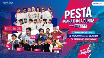 Mizone Gelar Pesta Juara Bola Dunia di Senayan Park, Nobar Final Gratis Malam Ini