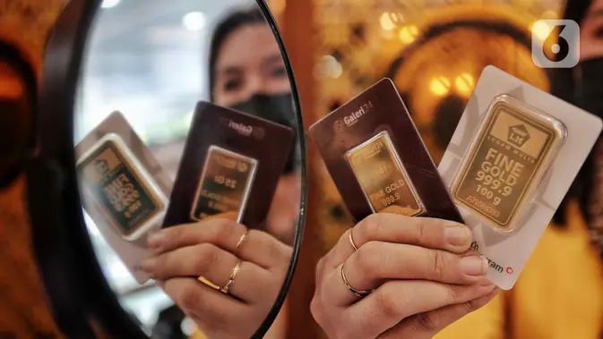 Harga Emas Antam Stagnan di Rp 2,614 Juta per Gram, Buyback Masih Rp 2,349 Juta