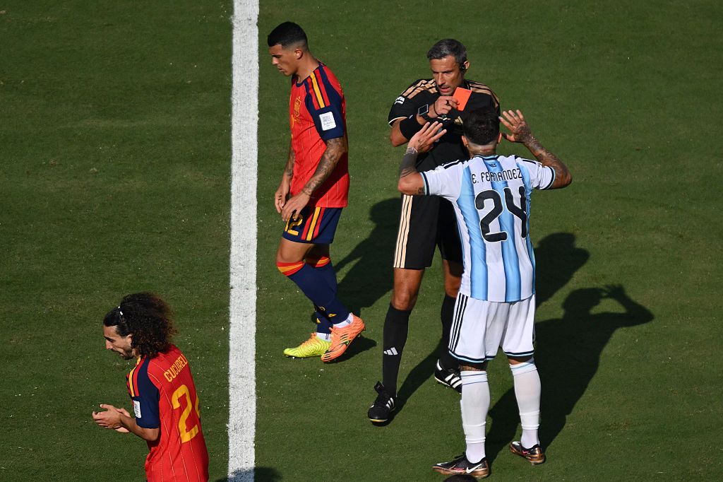 Kartu Merah Enzo Fernandez Warnai Final Piala Dunia 2026, Argentina vs Spanyol Lanjut ke Extra Time