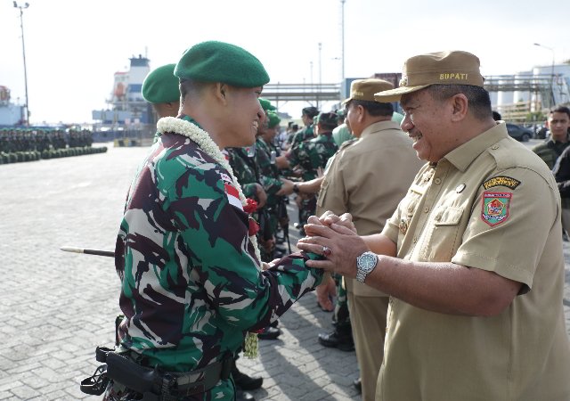 Bupati Asahan Sambut Haru Kepulangan 126 Personel Satgas Pamtas RI-PNG, Apresiasi Dedikasi Jaga Kedaulatan