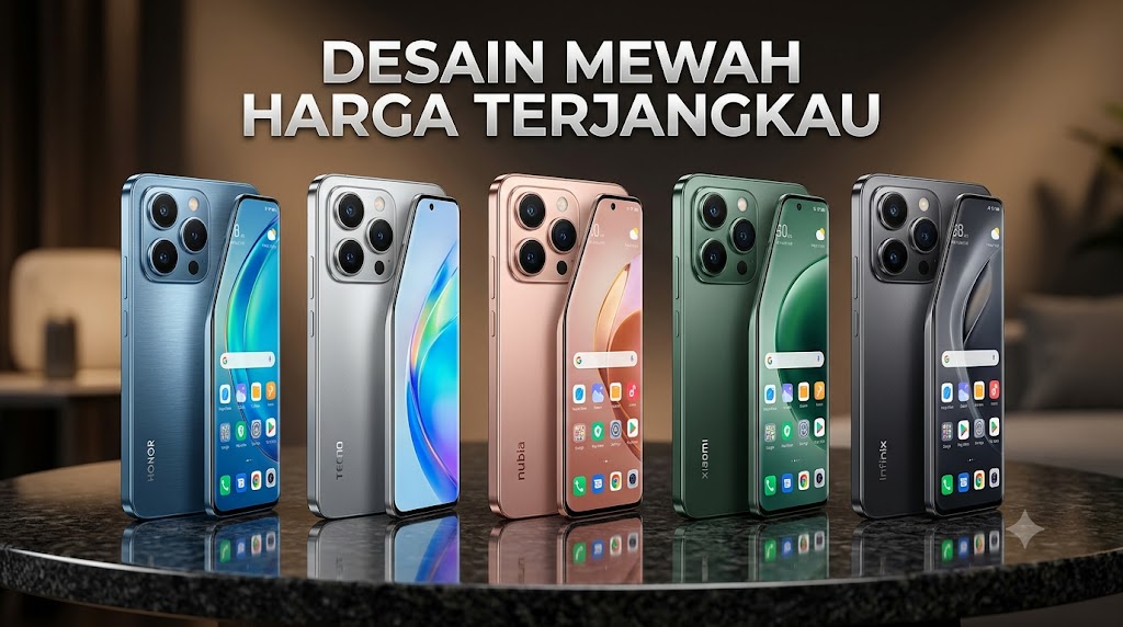 5 HP Android Mirip iPhone 2026, dari Tecno Spark 50 hingga Nubia V80 Design