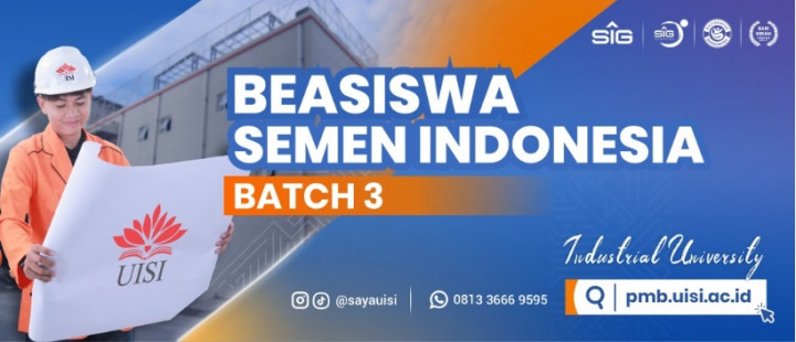 Semen Indonesia Buka Beasiswa Kuliah Gratis S1 Batch 3, Kuota Terbatas untuk 4 Jurusan