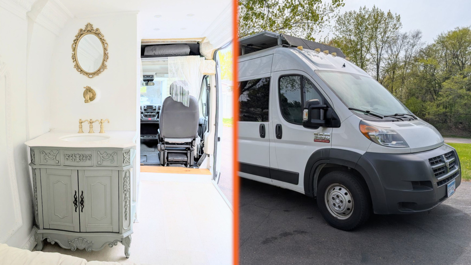 Ram ProMaster Van Mewah Bergaya Versailles Dijual Rp528 Juta, Interior Berlapis Emas dan Toilet Kompos