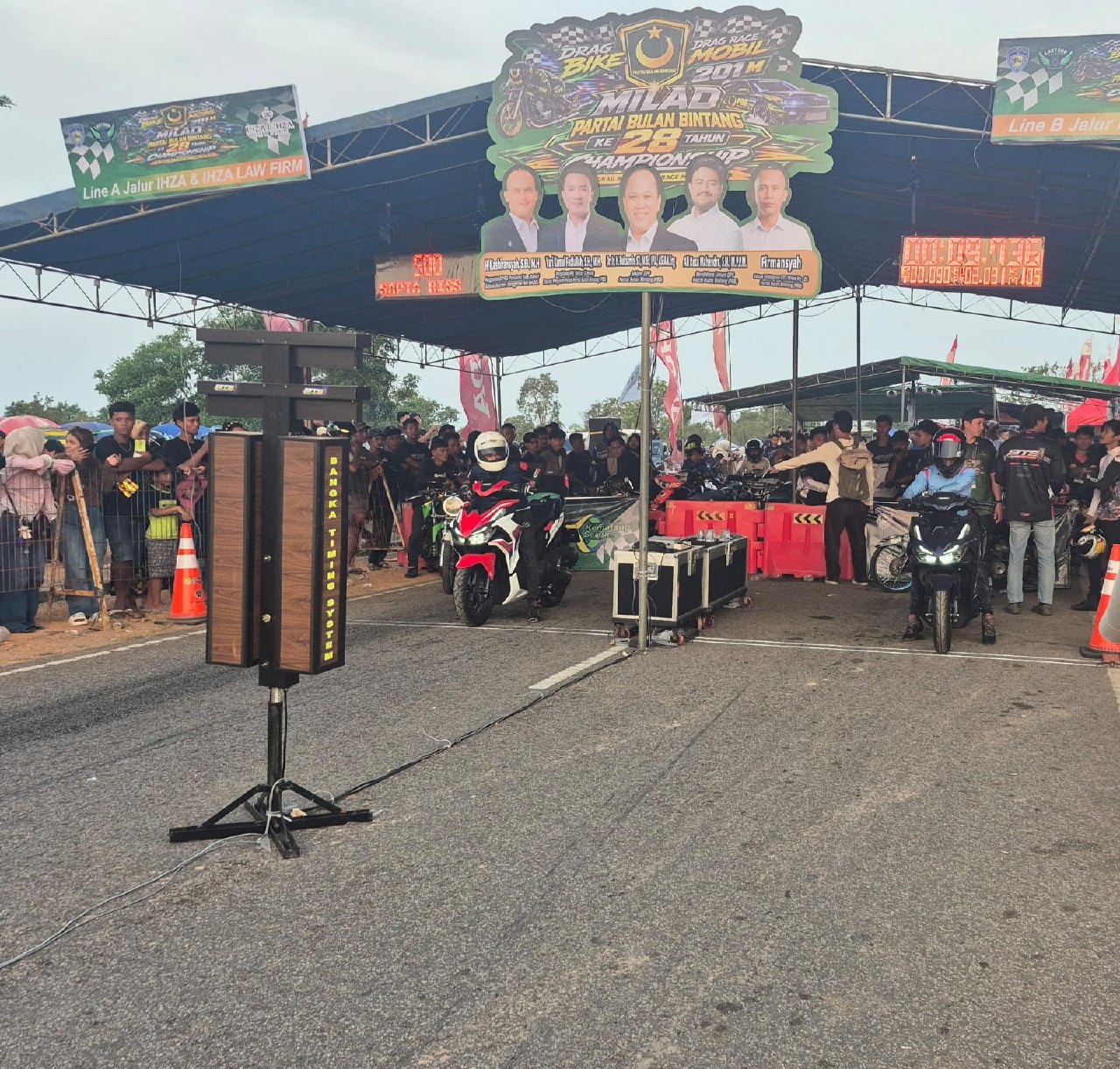 New Honda Vario Evo Jadi Opening Ride di Kejuaraan Drag Bike Milad ke-28 PBB Bangka Belitung
