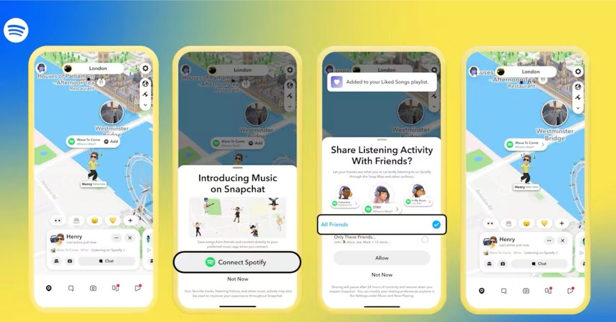 Snapchat Hadirkan Fitur Now Playing, Tautkan Snap Map dengan Spotify untuk Bagikan Lagu secara Real-Time