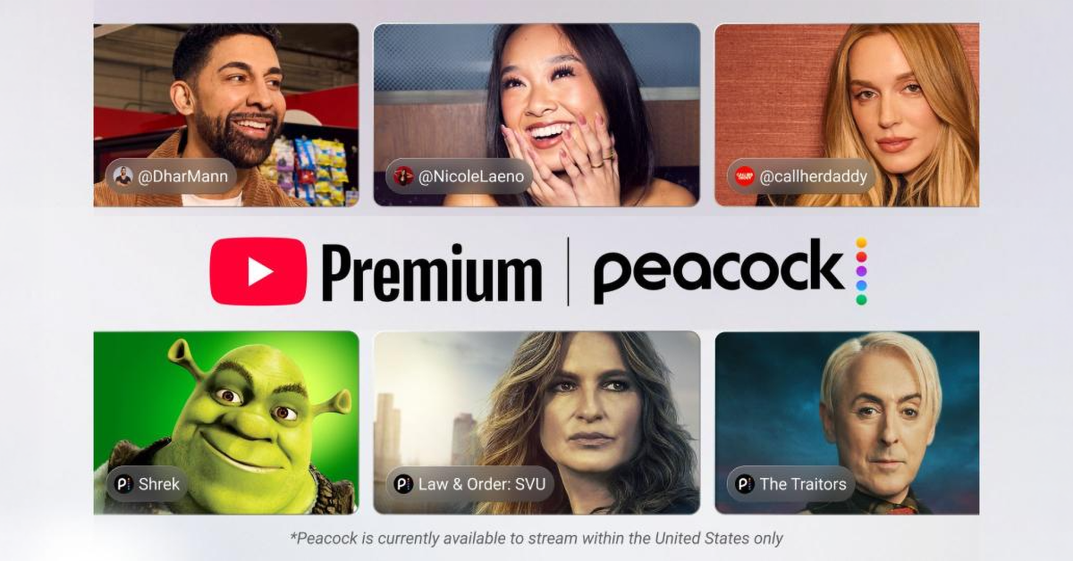 Pelanggan YouTube Premium di AS Dapat Akses Peacock Gratis Mulai Beberapa Bulan Mendatang