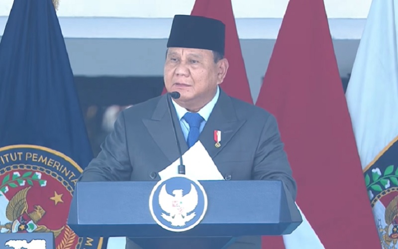 Prabowo Lantik 1.204 Pamong Praja Muda IPDN, Peringatkan Sanksi Tegas bagi Birokrat Korup