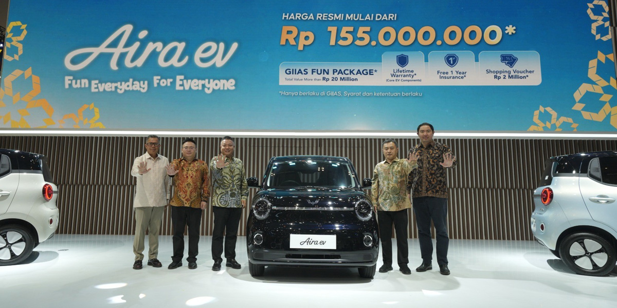Wuling Aira EV Meluncur di GIIAS 2026 Harga Rp155 Juta, City Car Listrik dengan Jarak Tempuh 301 Km