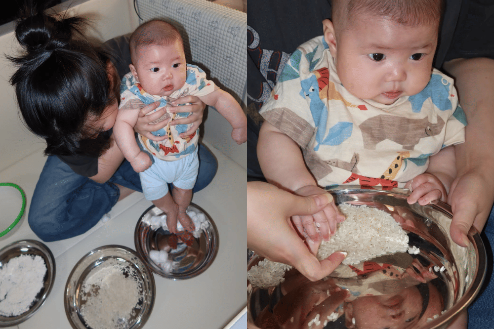 Sensory Play untuk Bayi: Manfaat dan Inspirasi dari Baby Jasthr, Anak Juan dan Evelyn
