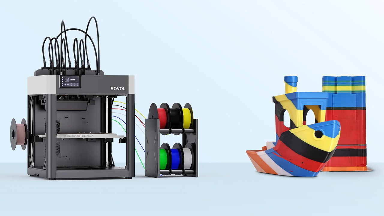 Sovol M1D Resmi Didanai Massal, Printer 3D Open-Source dengan 7 Toolhead dan Mode IDEX