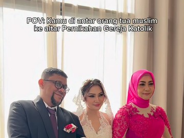 Pernikahan Beda Agama: Kisah Orang Tua Muslim Mengantar Anak di Gereja yang Viral