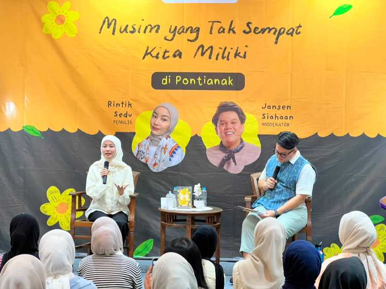 Rintik Sedu Bawa Novel Musim yang Tak Sempat Kita Miliki ke Pontianak, Bahas Fenomena Backburner hingga Nama Pena