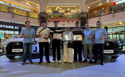 Suzuki Riau Serahkan Hadiah Test Drive Berhadiah, Handphone hingga Logam Mulia ke Lima Pemenang