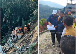 Menteri PU Tinjau Sabo Dam dan Jalan Ambles di Agam, Trase Kelok 44 Bakal Diubah demi Keamanan Pengendara