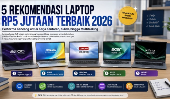 Review Axioo MyBook Hype 5 dan ASUS Vivobook Go 14: Dua Kandidat Laptop Rp5 Jutaan untuk Multitasking di 2026