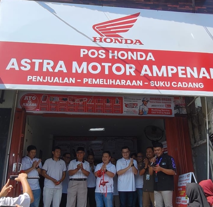 Astra Motor NTB Resmikan Pos Honda Tanjung, Layanan Servis 40-50 Unit per Hari di Lombok Utara