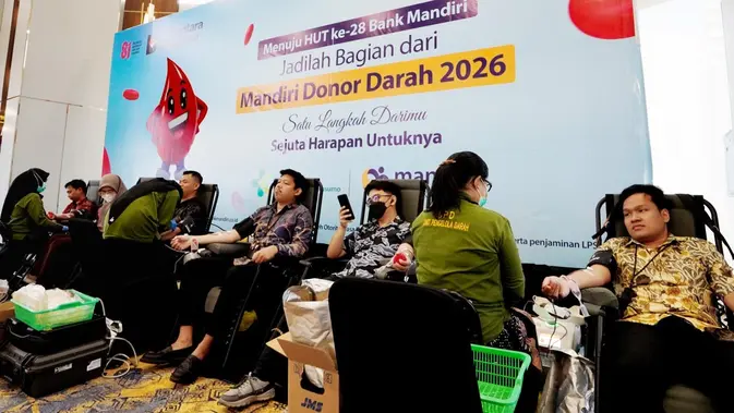 Bank Mandiri Kumpulkan 11.500 Kantong Darah Lewat Aksi Donor Serentak di 12 Region, Targetkan 3.360 Pendonor