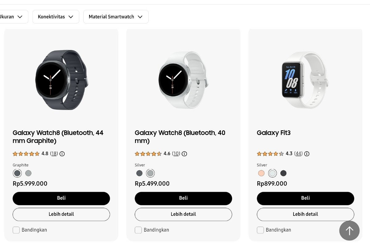 Daftar Harga Samsung Galaxy Watch 2026: Dari Rp899 Ribu sampai Rp10,5 Juta, Ini Beda Tiap Serinya