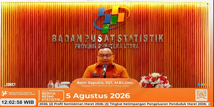 TPAK Sumut Turun Tipis Meski Angkatan Kerja Bertambah 28 Ribu Orang per Mei 2026, BPS Catat Sektor Ini Paling Banyak Serap Tenaga Kerja