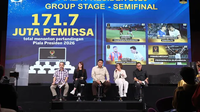 Rating Piala Presiden 2026 Naik 16 Persen, Semifinal Persib Vs Persija Tembus Audience Share 38,7