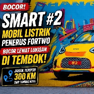 Bocoran Smart #2 Sebelum Debut Paris: City Car Listrik Mungil, Jarak Tempuh 300 Km