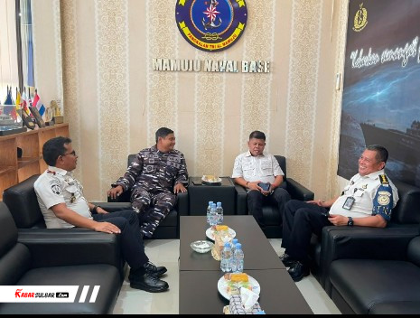 Karutan Mamuju dan Kakanwil Ditjenpas Sulbar Sambangi Lanal Mamuju, Perkuat Sinergi Pengamanan Rutan