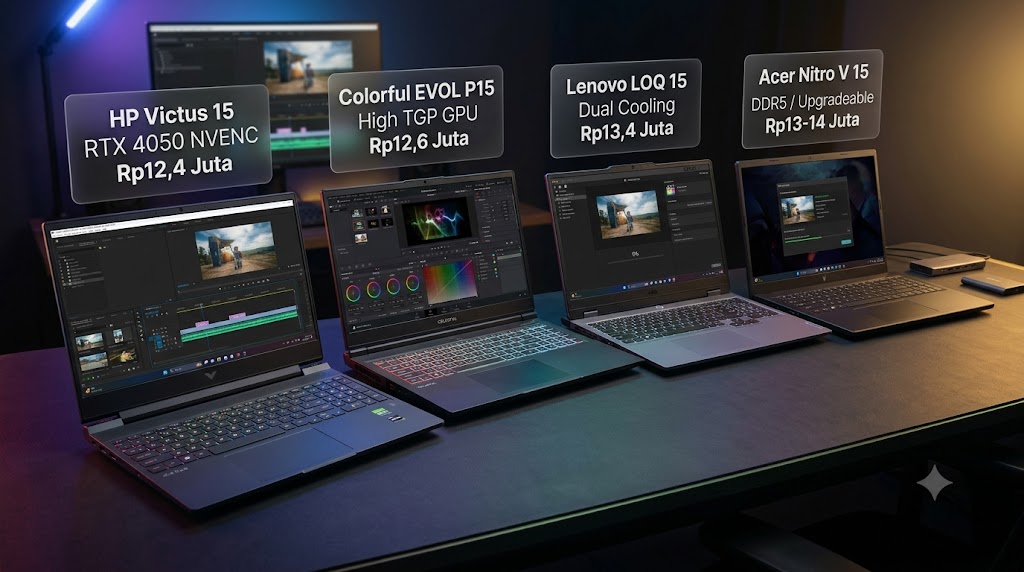 Review HP Victus 15 dan Colorful EVOL P15: Laptop 16GB untuk Editing 4K yang Beda Jauh di Harga Rp 12 Jutaan