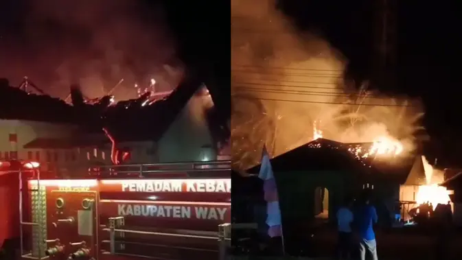 Warga Way Kanan Usir Damkar Saat Kebakaran Rumah, Petugas Sebut Terkendala Jalan Rusak dan Lampu Kepala