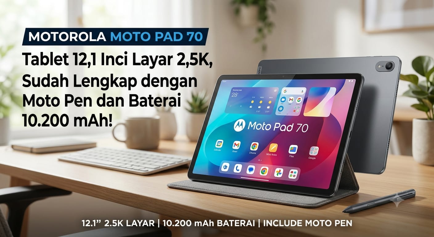 Review Moto Pad 70: Tablet 2,5K dengan Moto Pen Gratis, tapi Chipsetnya Masih Jadi Tanda Tanya