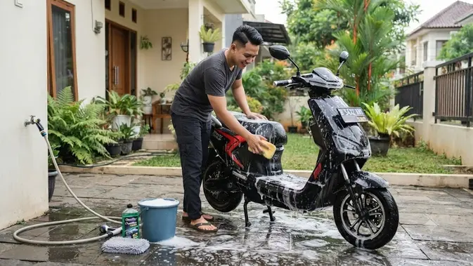 Cara Aman Mencuci Motor Listrik di Rumah: 8 Langkah yang Justru Jarang Dilakukan Pemilik