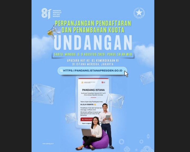 Kemensetneg Buka Lagi Pendaftaran Upacara HUT ke-81 RI di Istana, Tambah Kuota 8.100 Kursi