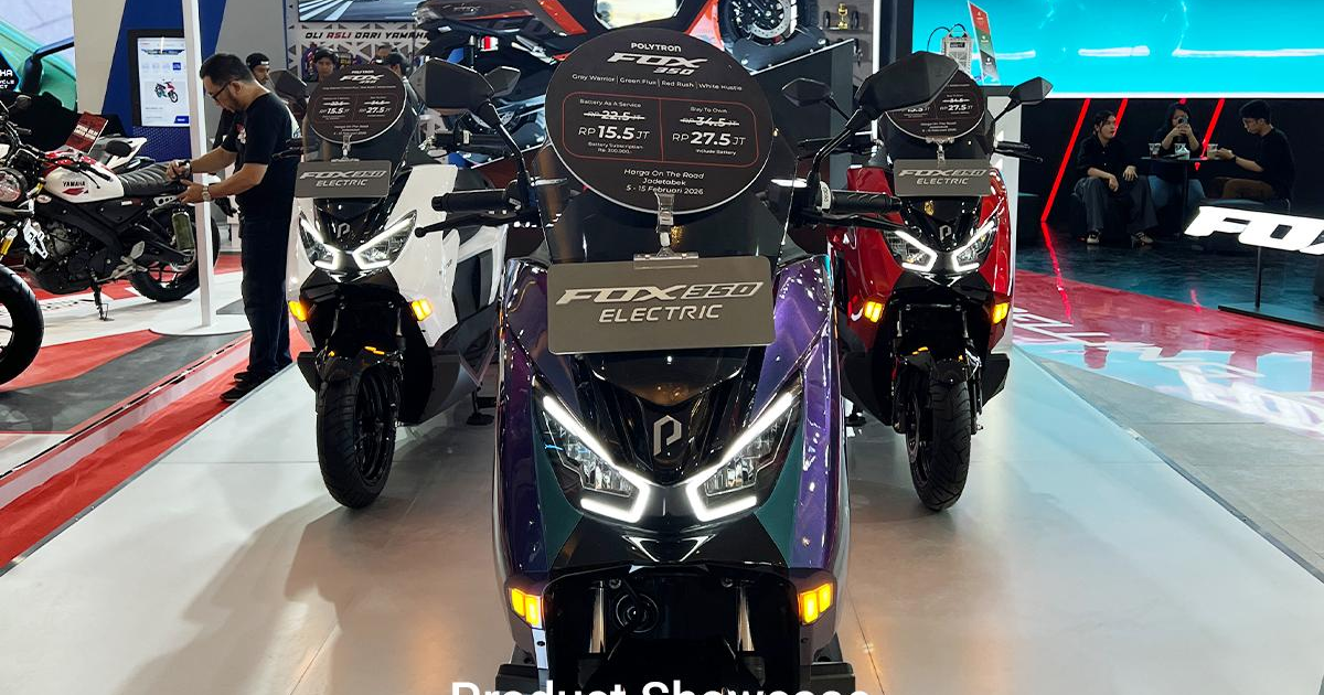 Penjualan Motor Listrik Polytron Naik 4 Kali Lipat di PRJ, FOX 350 Jadi Andalan