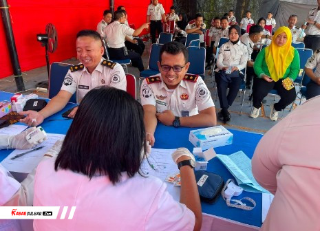 Rutan Mamuju dan Kanwil Ditjenpas Sulbar Gelar Donor Darah dan Cek Kesehatan Gratis, 50 Orang Ikut Serta