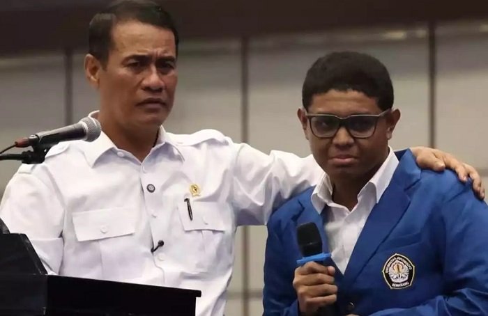 Mahasiswa Asal Alor Potong Pidato Mentan Amran di Undip, Beberkan Harga Beras Rp30 Ribu di Kampung Halaman